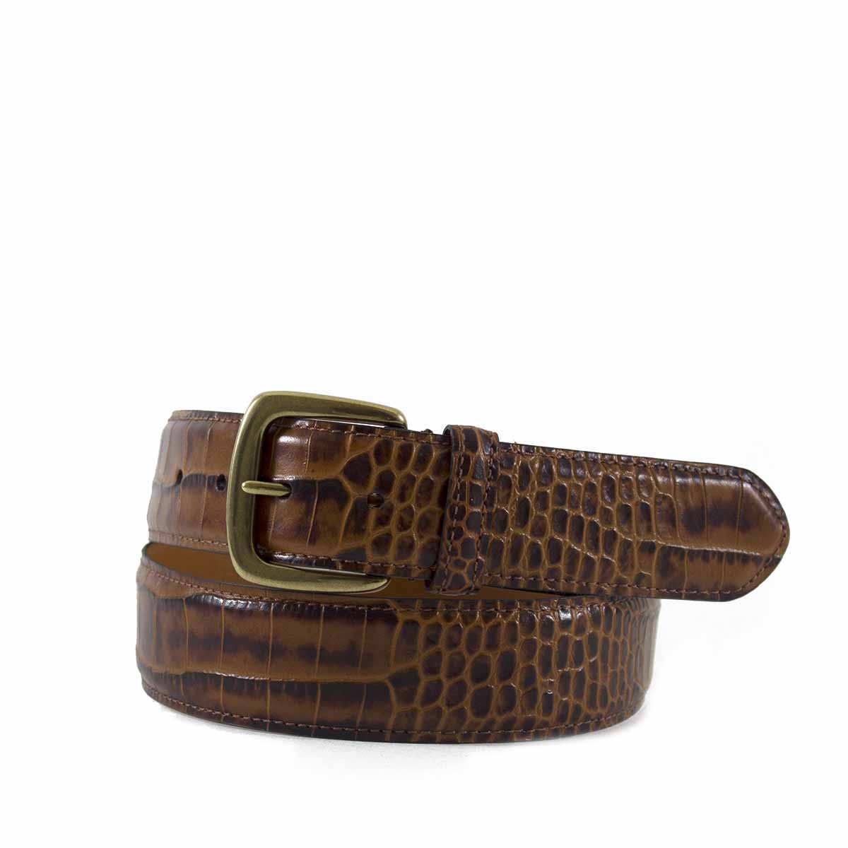 Alligator Grain Leather Belt