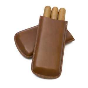 Burgundy Genuine Leather Cigar Case | Made in USA - Bryant Park