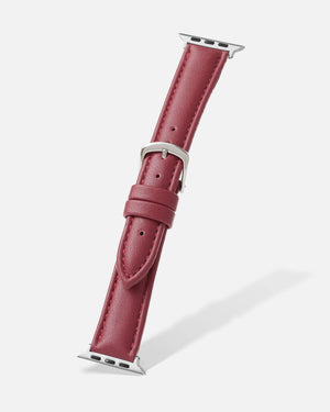 Burgundy Genuine Microfiber Apple Watch Band