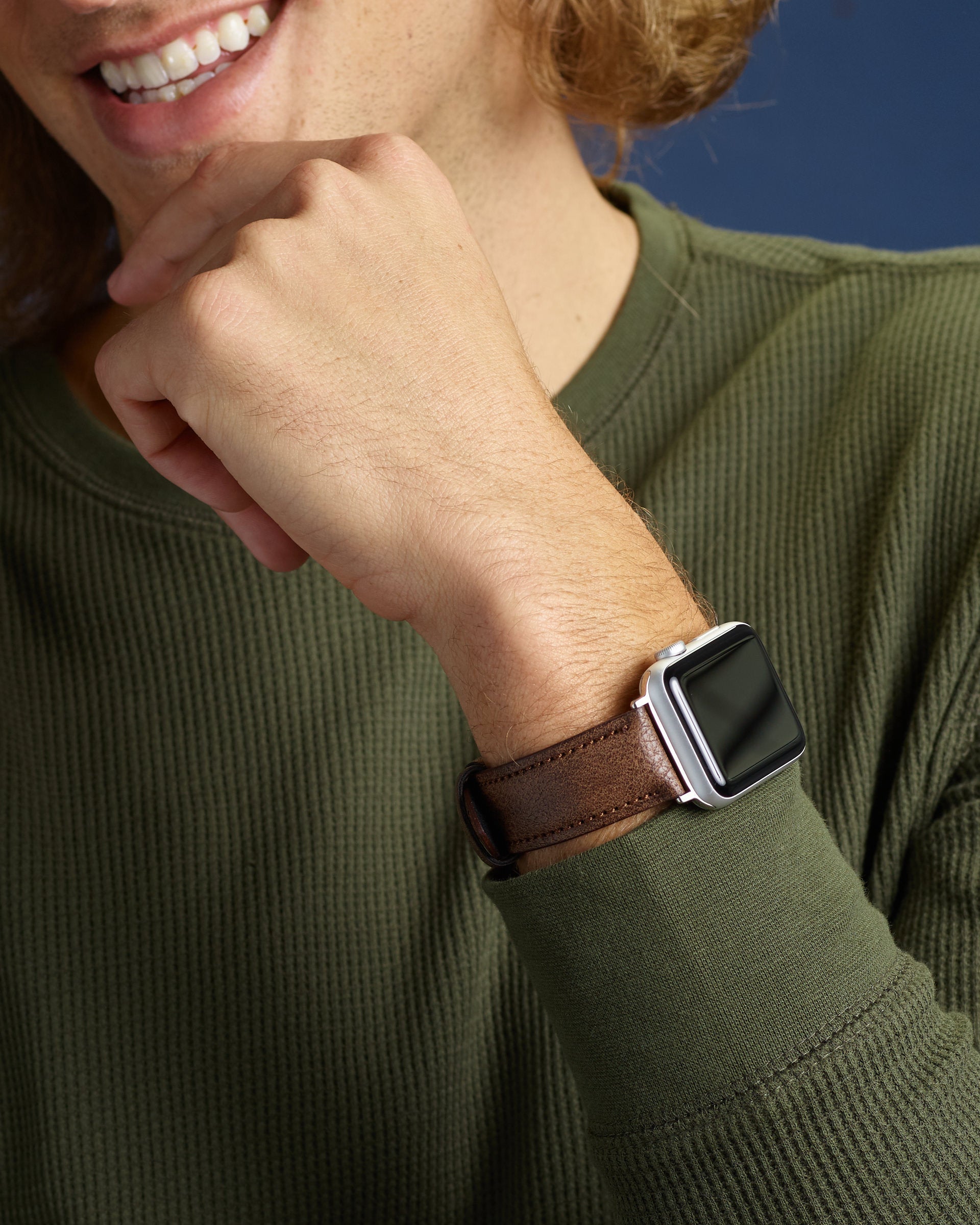 Green Vintage Microfiber Apple Watch Band