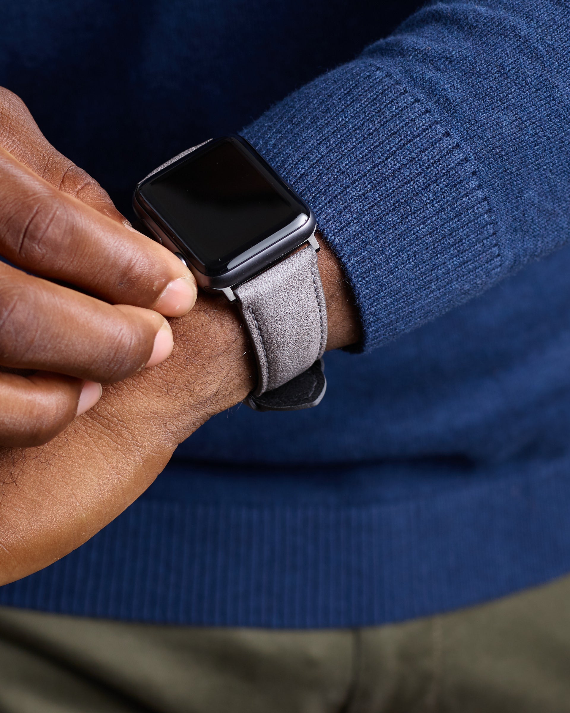 Green Vintage Microfiber Apple Watch Band