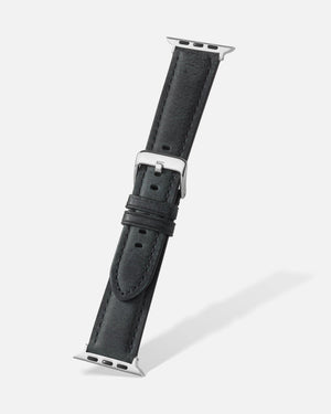 Brown Grizzly Grain Leather Apple Watch Band