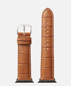 Contrast Stitch Alligator Grain Apple Watch Compatible 38mm/40mm