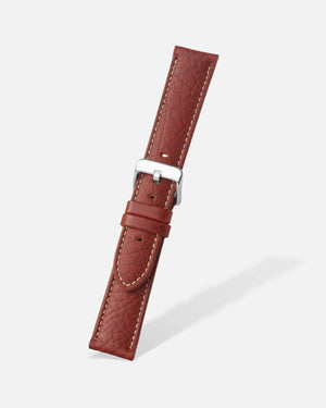 Black Shrunken Grain Leather Watch Band