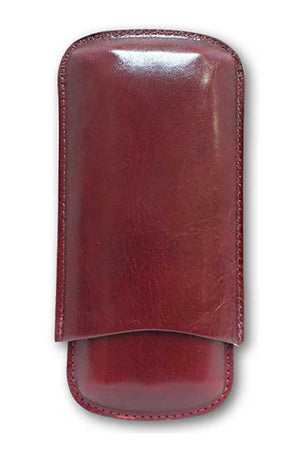 Burgundy Genuine Leather Cigar Case | Made in USA - Bryant Park