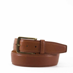 Full-Grain Feathered Edged Leather Jean Belt