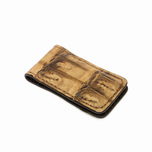 Genuine Vintage Crocodile Tail Magnetic Money Clip