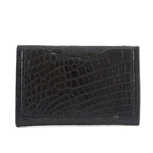 Genuine Alligator Envelope Card Case with Hidden Snap