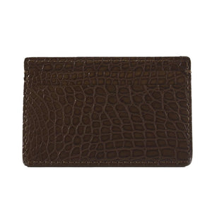Slugger brown Genuine Matte Alligator 5-Pocket Card Case