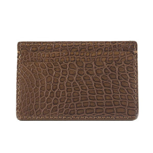 Slugger brown Genuine Matte Alligator 5-Pocket Card Case