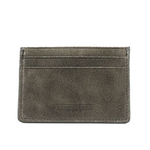 Brown Distressed Full-Grain Leather Card Case 