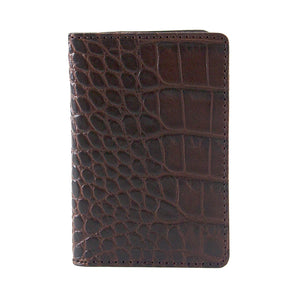 Black Alligator Embossed BiFold Card Case