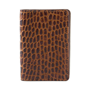 Black Alligator Embossed BiFold Card Case