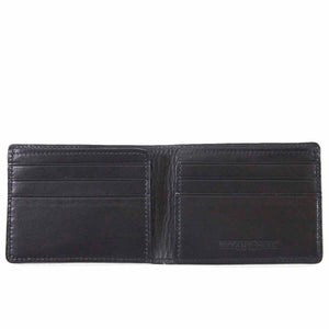Ultra-Slim Nappa Leather Wallet with black color